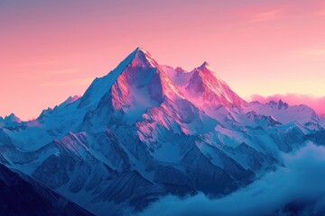 Fototapeta premium sunrise over the mountains