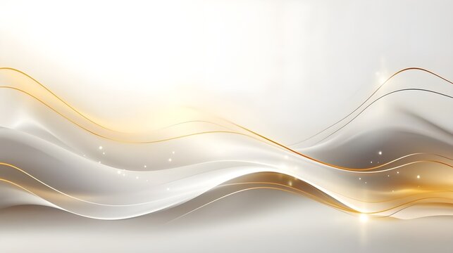 Luxury golden curve and glitter on white backgrounds © Alice
