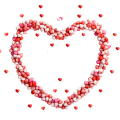 Obraz premium Heart Shaped Red Rose Petals