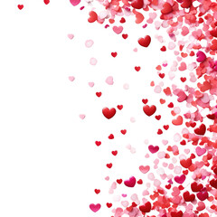 Shower of Pink and Red Hearts