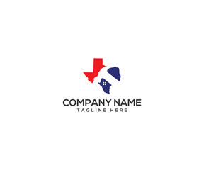 built-in Texas company logo design vector