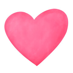 Valentine Hot Pink Heart Watercolor valentine&rsquo;s day