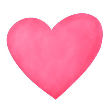 Valentine Hot Pink Heart Watercolor valentine’s day
