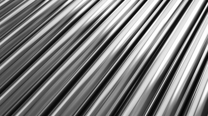 Obraz premium Iron construction bars isolated on white background, steel silver metal bars arrayed texture backgrounds.