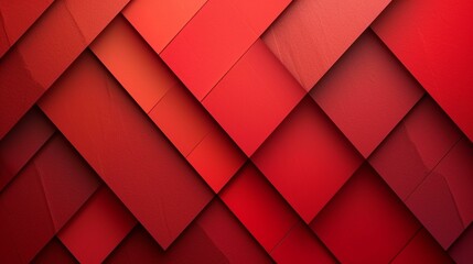 Abstract geometric patterns in contrasting shades of red, providing a visually striking backdrop for modern design projects. [Abstract geometric patterns on red background]