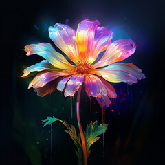 flower background,neon,colorful flower