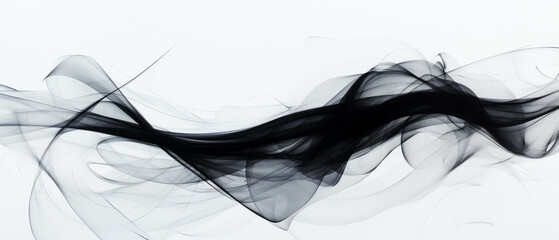 Naklejka premium Monochrome abstract painting showcasing a fusion of sharp marks and soft blurs, creating a striking contrast. T