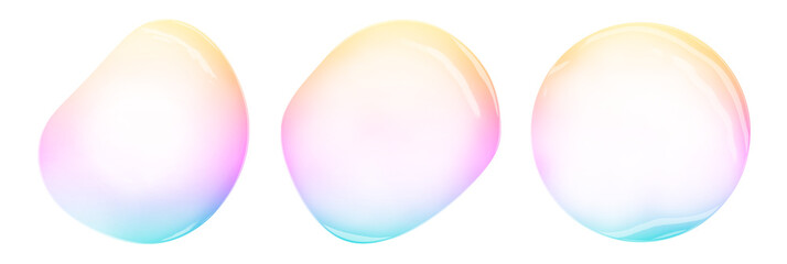 Soap bubbles on a transparent background