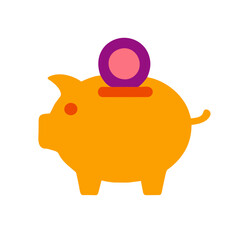 piggy bank and money