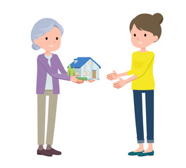 不動産資産を渡すシーン。