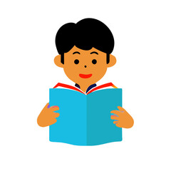 child reading a book