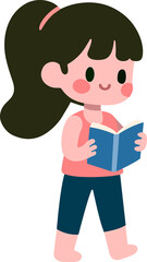 Girl reading a book.