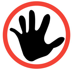 hand stop sign icon