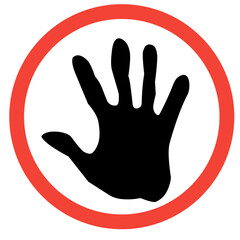 hand stop sign icon