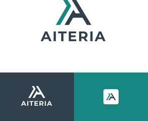 Gradient at letter logo collection