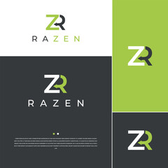 ZR logo design, creative logo design, modern logo, minimalist 