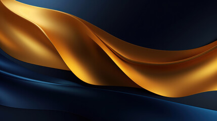 Abstract luxury dark blue and gold background with waves as wallpaper illustration