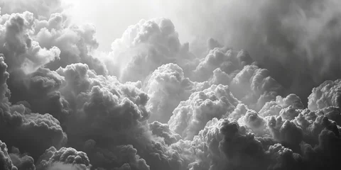 A black and white photo of a cloudy sky. Ideal for adding a dramatic touch to any project © Vladimir Polikarpov