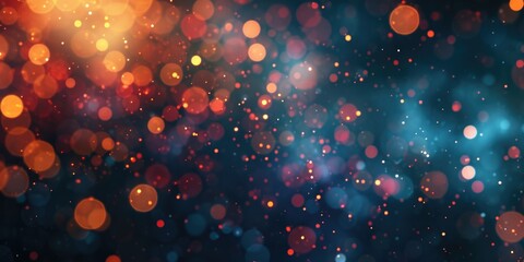 A blurry image featuring a blue and red background. Can be used for various design projects - obrazy, fototapety, plakaty
