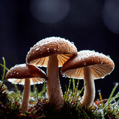 Fototapeta premium Mushroom Magic: A Photographic Journey of Discovery and Wonder in the Humid Forests