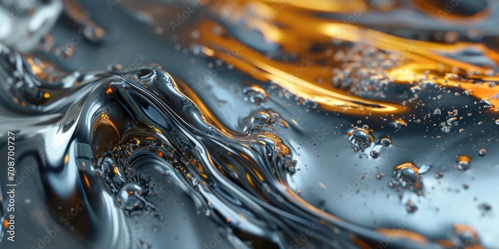 Poster a close up view of a liquid substance. can be used to depict scientific experiments or industrial pr