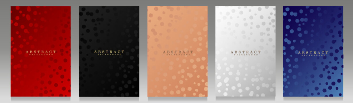 Luxury collection covers. Abstract dots for elegant invitation template, gift card, brochure, elegant flyer. Simple duluxe vector template.