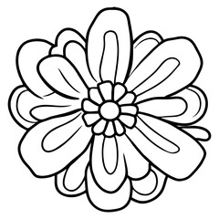 Hand drawn simple flower illustration