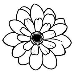 Hand drawn simple flower illustration