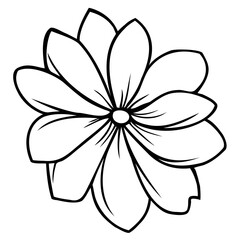 Hand drawn simple flower illustration