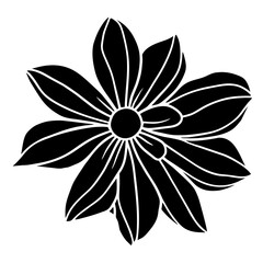 Hand drawn simple flower illustration