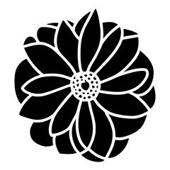 Hand drawn simple flower illustration