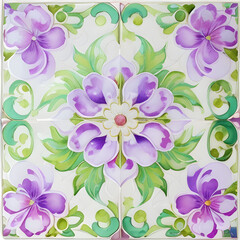 abstract floral background tile