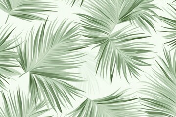 Abstract pattern with green tropical palm coconut leaves - obrazy, fototapety, plakaty