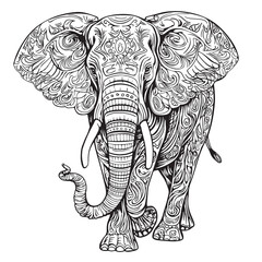 Greeting Beautiful card with Elephant.