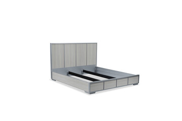 double bed isolated under the white background
