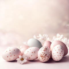 Fototapeta premium Gentle Easter greeting background.
