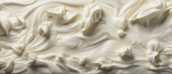 Obraz premium whisked white chocolate creamy texture 