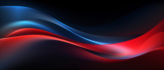 Abstract red and blue waves abstract luxury wide screen background.