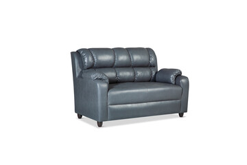 Obraz premium Grey leather sofa isolated ob white background