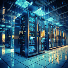 illustration of a digital server infrastructure