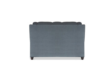 Grey leather sofa isolated ob white background
