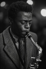 An American jazz singer in a club