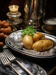 baked potato with potatoes
