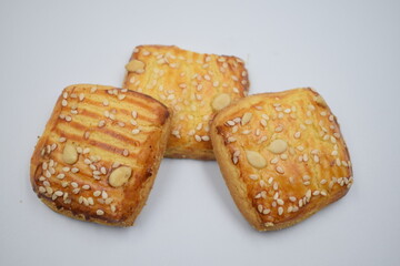 cookies on a white background