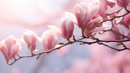 magnolia branch blossom