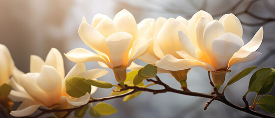 magnolia branch blossom