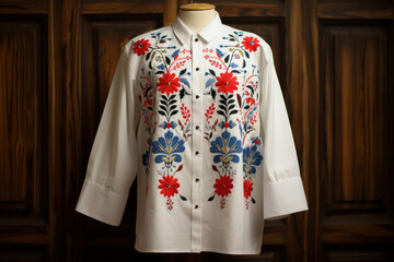 Embroidered white shirt, traditional national clothes