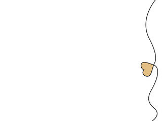 line with heart and space for text