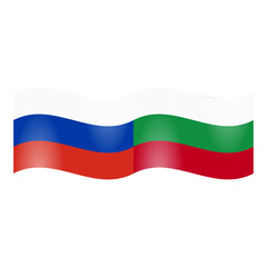 Obraz premium National flag of Russia and Bulgaria