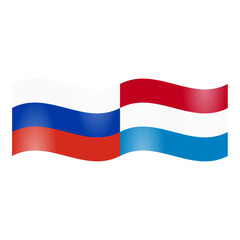 National flag of Russia and Luxembourg
